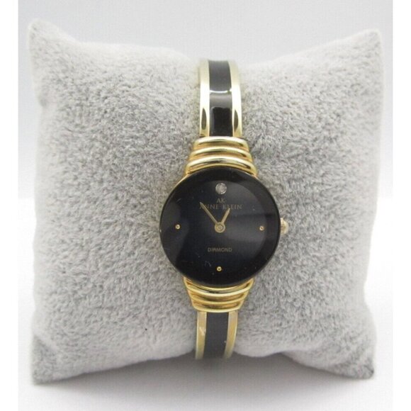Women Anne Klein Diamond Quartz WR Analog mm Round Watch (H491) "New Battery" - Picture 1 of 10
